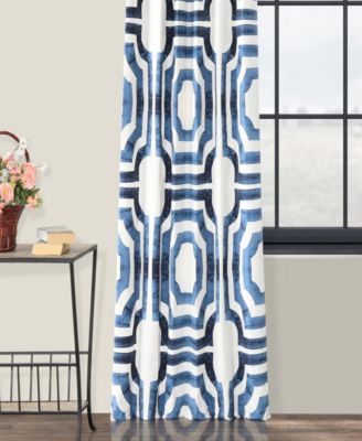 Geometric Printed Cotton Room Darkening Curtain