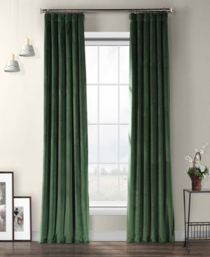 Exclusive Fabrics & Furnishings Heritage Plush Velvet Panel, 50" X 84" In Green