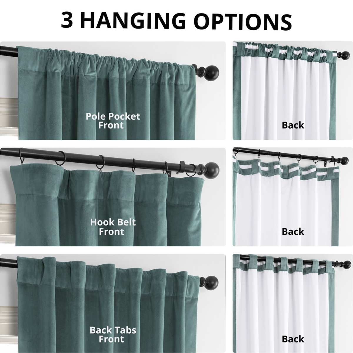 Half Price Drapes Skylark Blue Signature Velvet Blackout Curtain