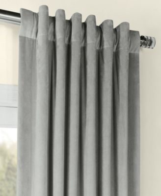 Silver Grey Signature Velvet Blackout Curtain