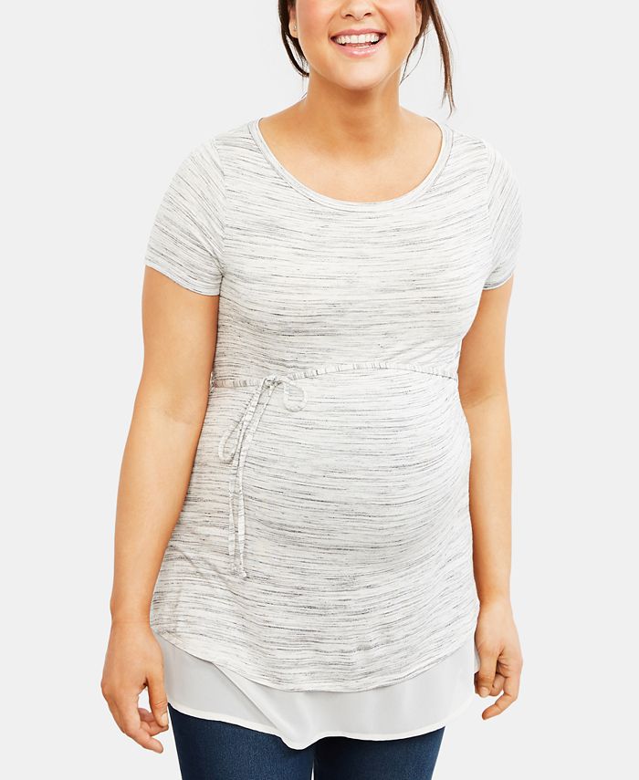 Motherhood Maternity BoatNeck Babydoll Top Macy's