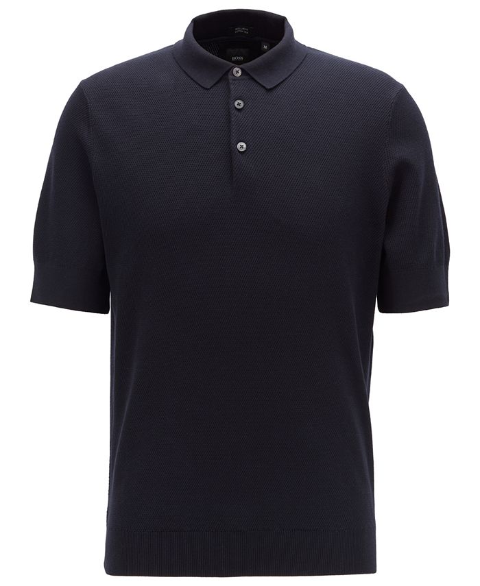 Hugo Boss BOSS Men's T-Janmarco Knitted Polo Shirt - Macy's