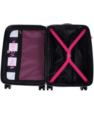 betsey johnson pink luggage