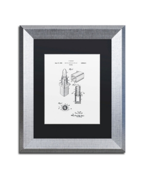 Trademark Global Claire Doherty 'chanel Lipstick Case Patent White' Matted Framed Art In Multi
