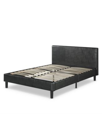 zinus faux leather bed frame