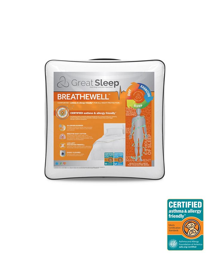 Great Sleep - BREATHEWELL CERTIFIED asthma & allergy friendly Comforter