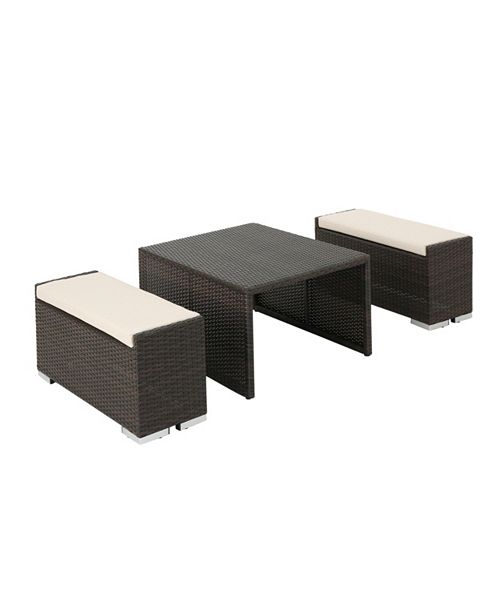 Noble House Santa Rosa Outdoor Ottoman Set Reviews Furniture Macy S