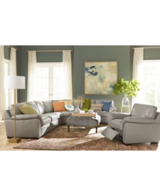 Lothan leather sectional discount