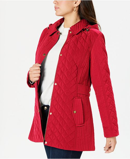 Jones New York Hooded Quilted Jacket & Reviews - Coats - Women - Macy's
