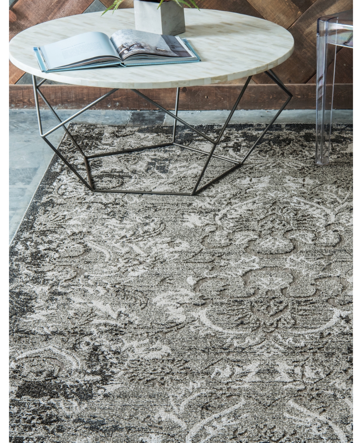 Bayshore Home Outdoor Pashio Pas4Area Rug - Light Gray