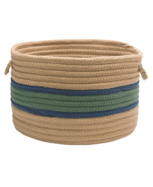 Garden Banded Round Braided Storage Basket