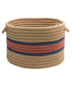 Garden Banded Round Braided Storage Basket