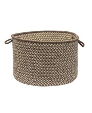 Natural Wool Houndstooth Braided Basket