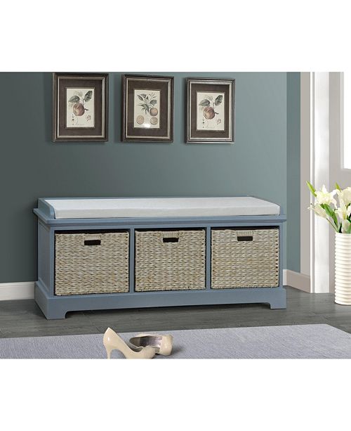 Gallerie Decor Newport Three Basket Storage Bench Reviews