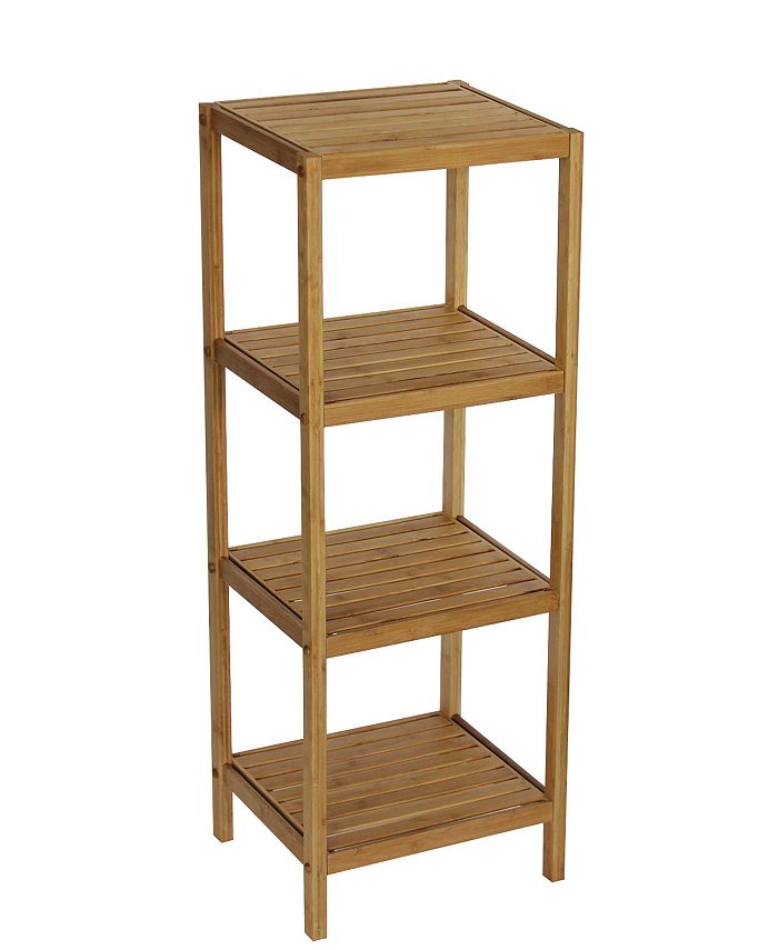 Gallerie Décor Bamboo Natural Spa 4 Shelf Tower - Macy's