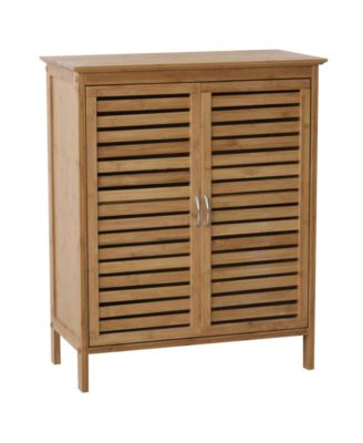 Gallerie Décor - Bamboo Natural Spa Floor Cabinet, Quick Ship