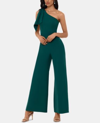 one shoulder bow jumpsuit