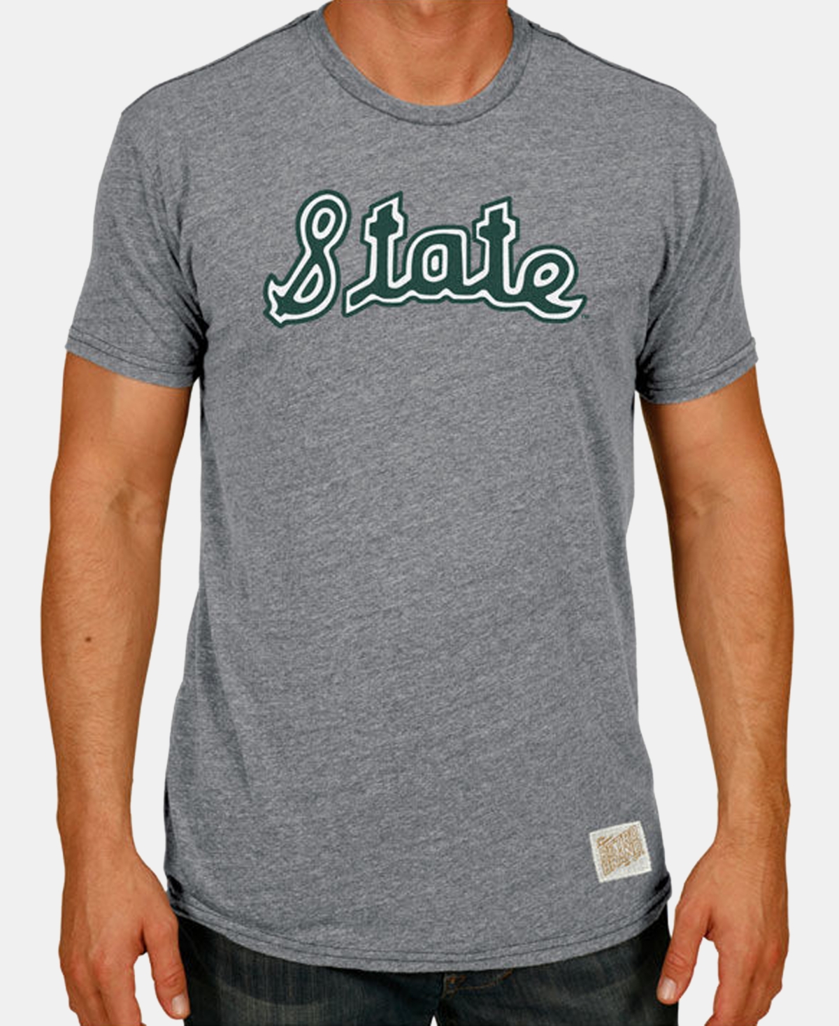 Men's Michigan State Spartans Tri-Blend Vault Logo T-Shirt - Gray