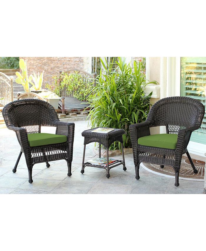 Jeco Wicker Chair and End Table Set with Chair Cushion Macy's