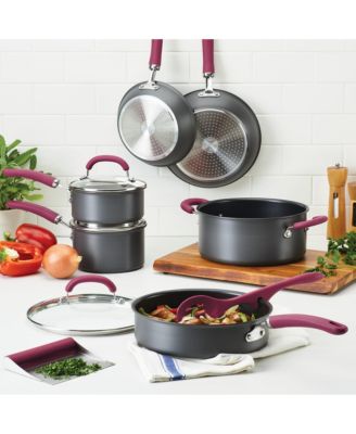 Create Delicious Hard-Anodized Aluminum 11-Pc. Nonstick Cookware Set