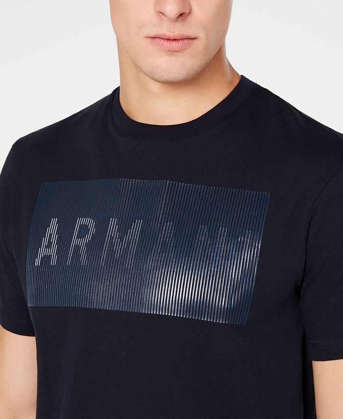 A|X Armani Exchange Men's Textured Logo Patch T-Shirt - Macy's