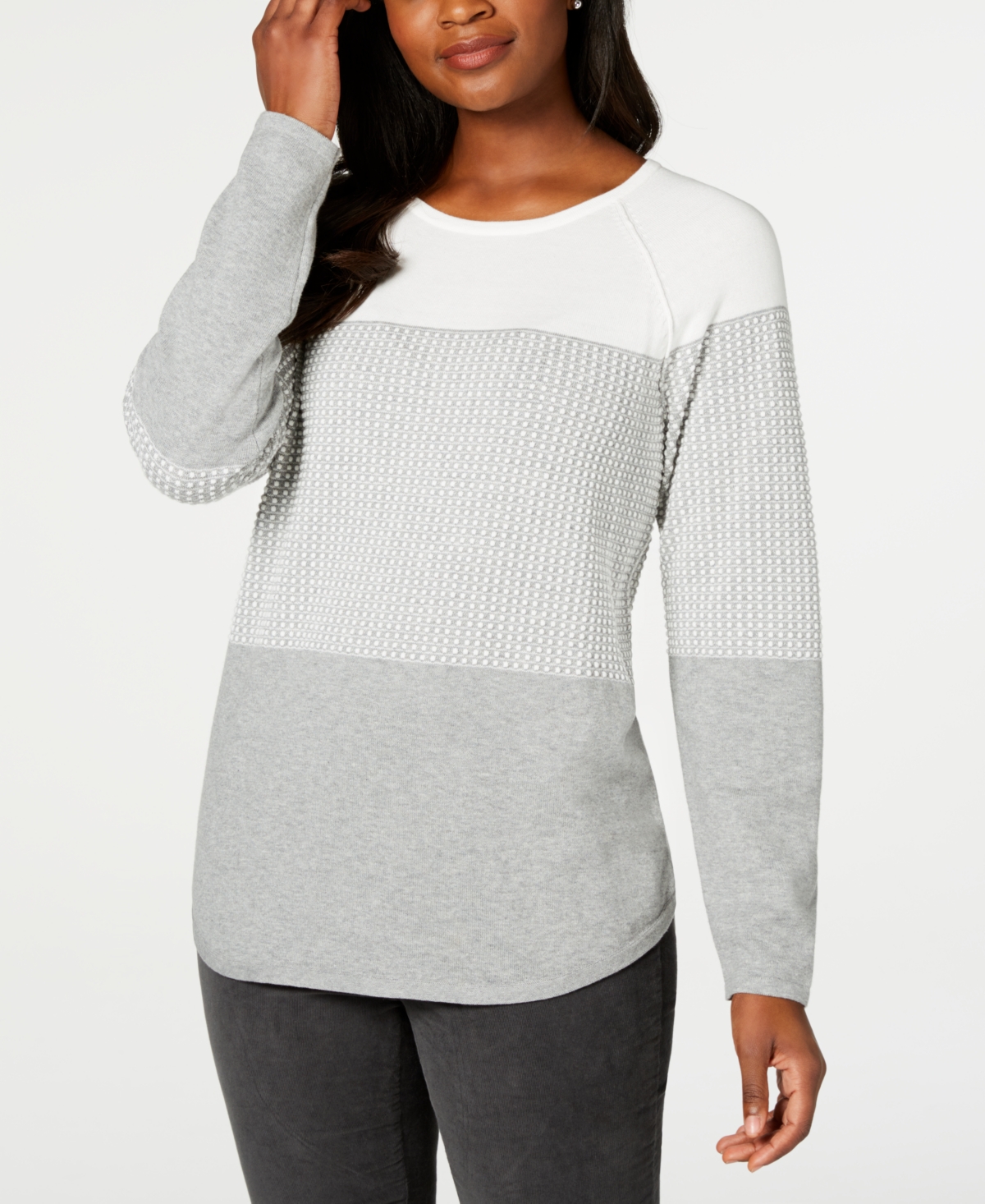 Karen scott curved hem sweater online