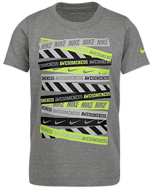 Nike Little Boys Awesomeness Print Cotton T Shirt Reviews Shirts Tops Kids Macy S