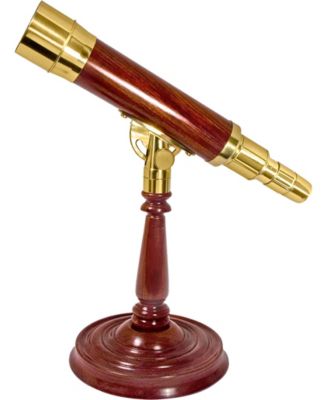 Barska 15-45x50mm Anchormaster Classic Brass Spyscope, Anchormaster with Mahogany Desktop Pedestal