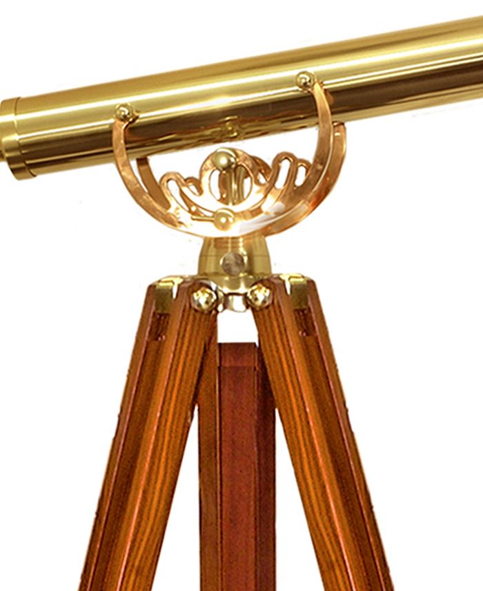 Barska 32x80mm Anchormaster Classic Brass Telescope with Mahogany Floor