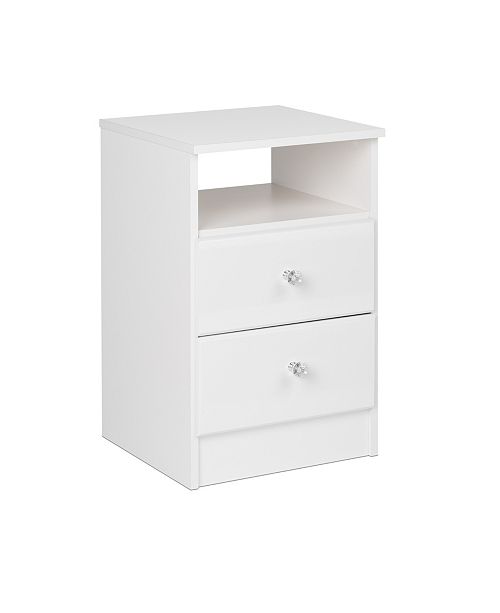 Prepac Astrid 2 Drawer Nightstand With Acrylic Knobs Reviews