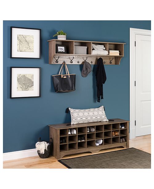 Prepac 24 Pair Shoe Storage Cubby Bench Reviews Furniture Macy S