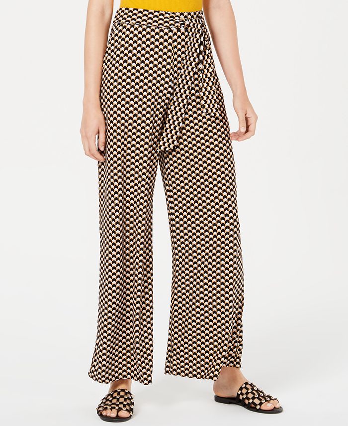Bar III Printed TieWaist Pants, Created for Macy's Macy's