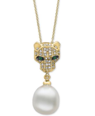 EFFY Collection - Multi-Gemstone Panther Head 18" Pendant Necklace in 14k Gold