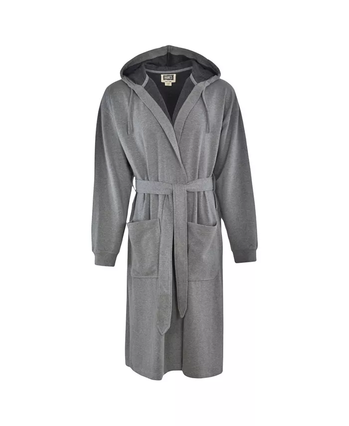 1901 Men's Athletic Hooded Fleece Robe - thumbnail 2