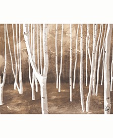 Neutral Autumn Forest Abstract Landscape Portrait Metal Wall Art Print