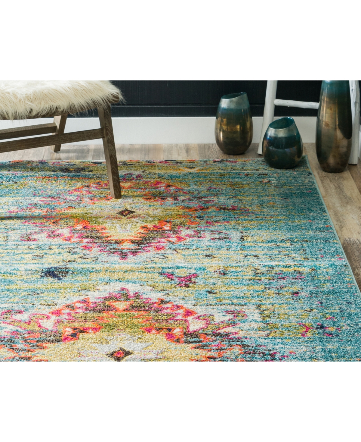 Bayshore Home Brio Bri910' Area Rug - Turquoise