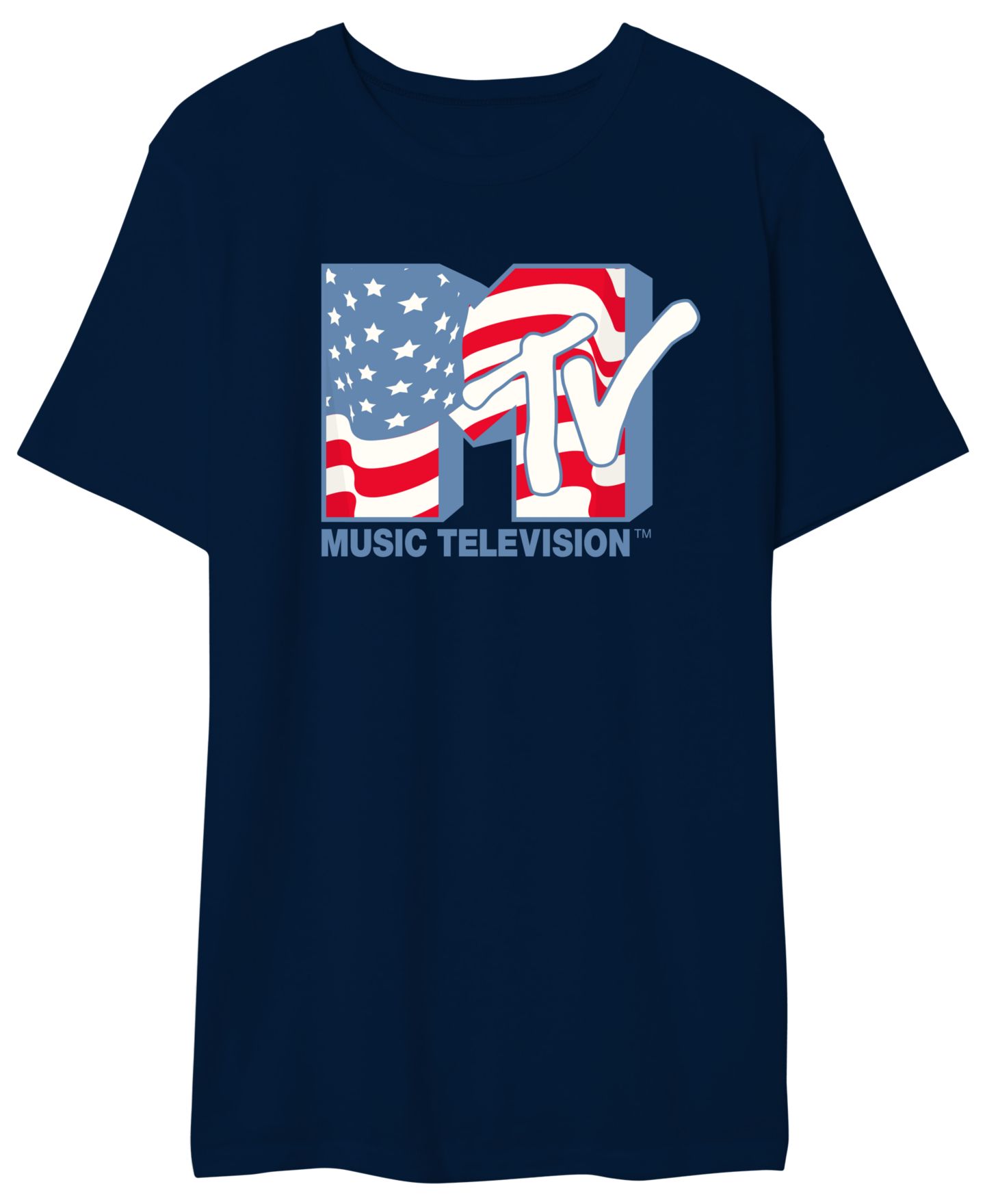 Мужская футболка AIRWAVES Mtv American Flag, цвет: Тёмно-синий — фото 1