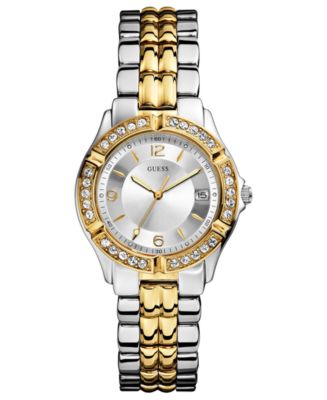 GUESS Watch, Women's Two-Tone Stainless Steel Bracelet 36mm U0026L1 ...