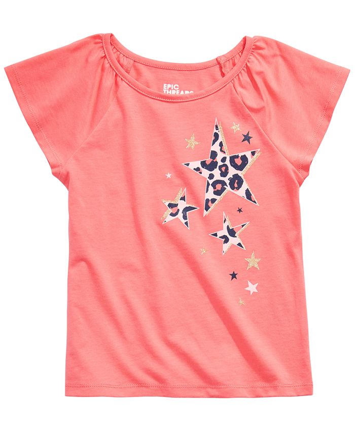Epic Threads Little Girls Leopard Stars TShirt, Created for Macy's