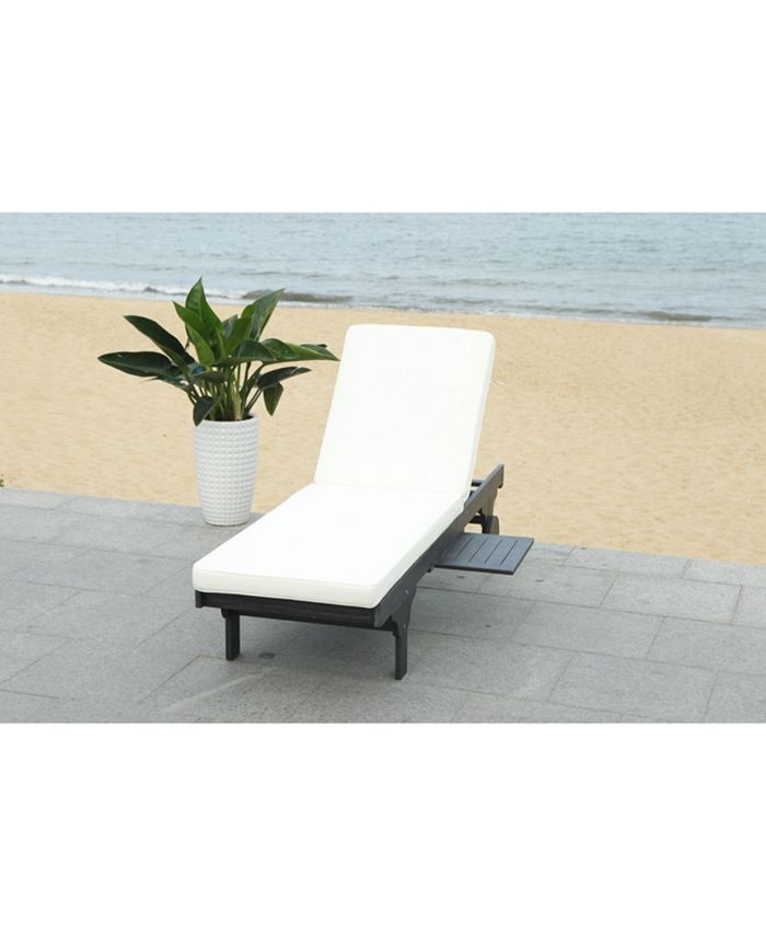 Safavieh - Newport Chaise Lounge Chair With Side Table, Quick Ship