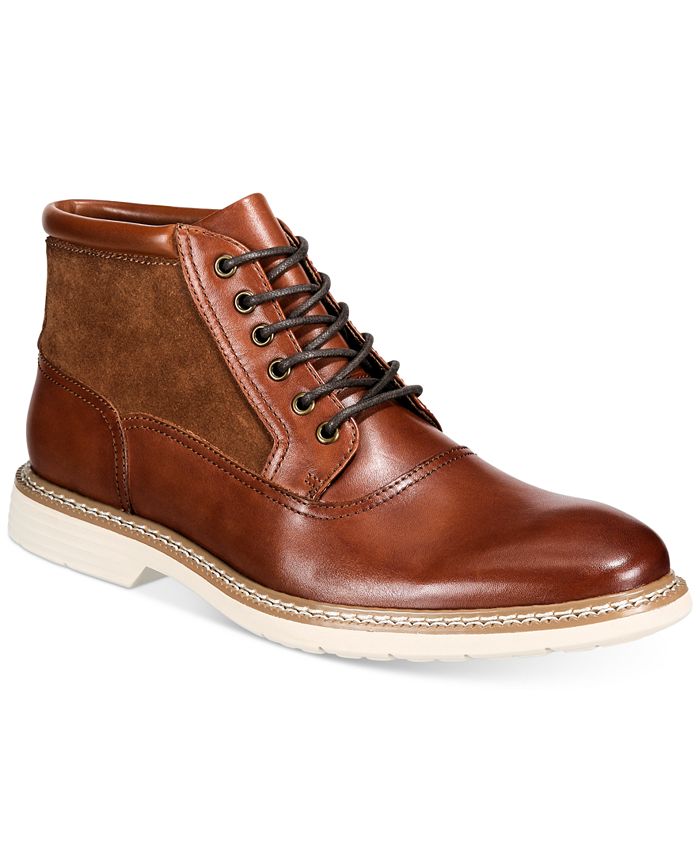 Alfani Rynier Leather Lace-Up Boots, Created for Macy's - Macy's