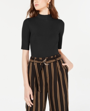 image of Self Esteem Juniors- Rib-Knit Mock-Neck Bodysuit