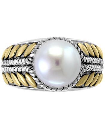 EFFY Collection - Cultured Freshwater Pearl (10mm) Two-Tone Statement Ring