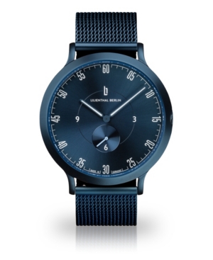 Shop Lilienthal Berlin L1 All Blue Mesh Watch 42mm In Navy