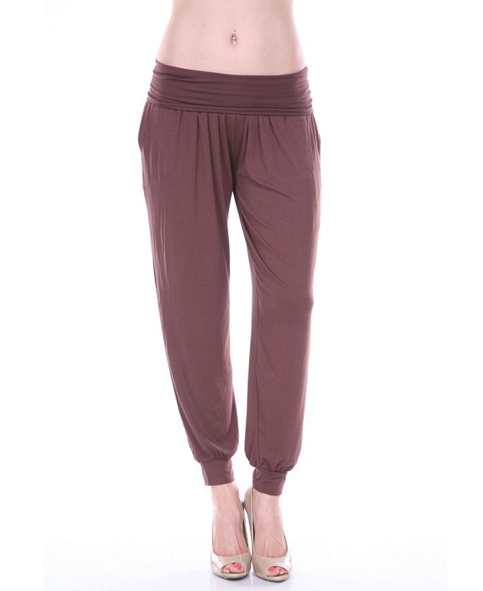 white mark harem pants