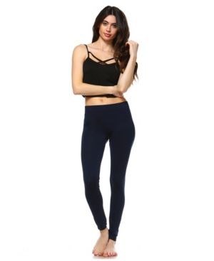 White Mark Solid Leggings