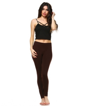 White Mark Solid Leggings