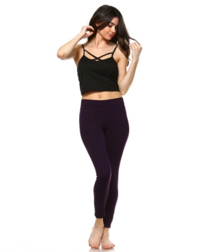 White Mark Solid Leggings