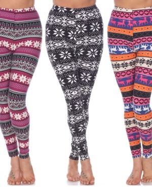 White Mark Pack of 3 Leggings