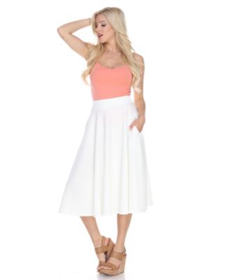 Flared Midi Skirt with Pockets